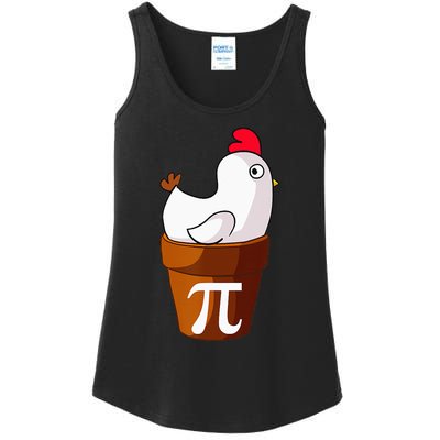 Chicken Pot Pie Funny Math Pun Chicken Pot Pi Ladies Essential Tank