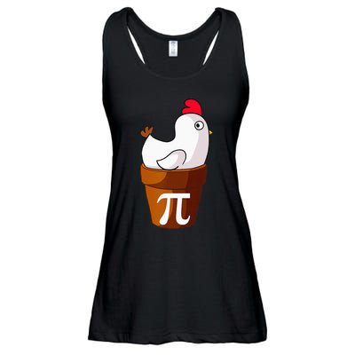 Chicken Pot Pie Funny Math Pun Chicken Pot Pi Ladies Essential Flowy Tank