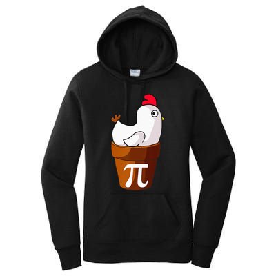 Chicken Pot Pie Funny Math Pun Chicken Pot Pi Women's Pullover Hoodie