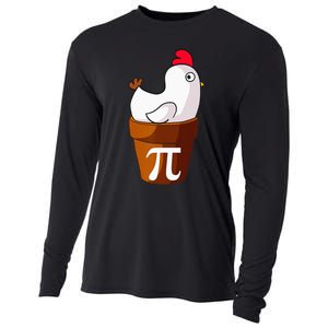 Chicken Pot Pie Funny Math Pun Chicken Pot Pi Cooling Performance Long Sleeve Crew