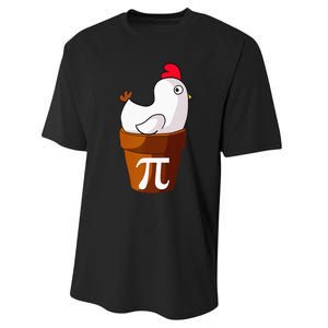 Chicken Pot Pie Funny Math Pun Chicken Pot Pi Performance Sprint T-Shirt