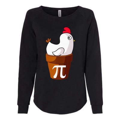 Chicken Pot Pie Funny Math Pun Chicken Pot Pi Womens California Wash Sweatshirt