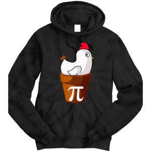 Chicken Pot Pie Funny Math Pun Chicken Pot Pi Tie Dye Hoodie