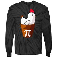 Chicken Pot Pie Funny Math Pun Chicken Pot Pi Tie-Dye Long Sleeve Shirt