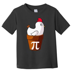 Chicken Pot Pie Funny Math Pun Chicken Pot Pi Toddler T-Shirt