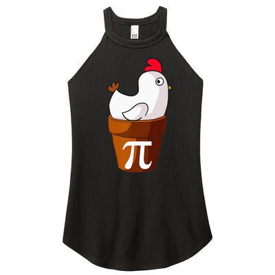 Chicken Pot Pie Funny Math Pun Chicken Pot Pi Women’s Perfect Tri Rocker Tank