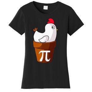 Chicken Pot Pie Funny Math Pun Chicken Pot Pi Women's T-Shirt