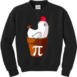 Chicken Pot Pie Funny Math Pun Chicken Pot Pi Kids Sweatshirt