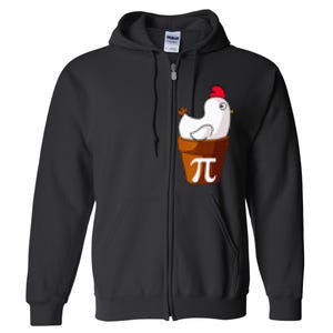 Chicken Pot Pie Funny Math Pun Chicken Pot Pi Full Zip Hoodie