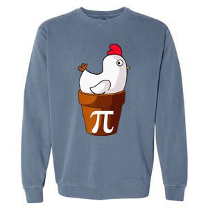 Chicken Pot Pie Funny Math Pun Chicken Pot Pi Garment-Dyed Sweatshirt