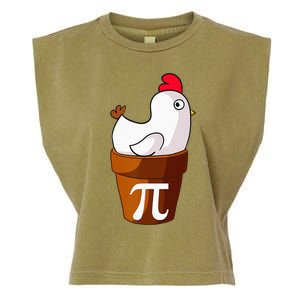 Chicken Pot Pie Funny Math Pun Chicken Pot Pi Garment-Dyed Women's Muscle Tee