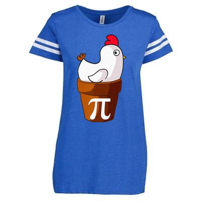 Chicken Pot Pie Funny Math Pun Chicken Pot Pi Enza Ladies Jersey Football T-Shirt