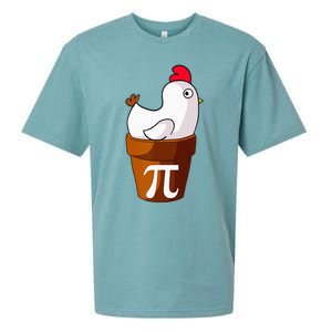 Chicken Pot Pie Funny Math Pun Chicken Pot Pi Sueded Cloud Jersey T-Shirt