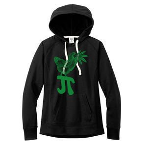 Chicken Pot Pie Pi Day Weed Pun Math Numbers March 3.14 Women's Fleece Hoodie