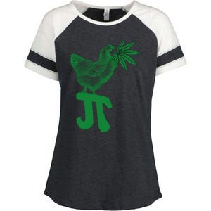 Chicken Pot Pie Pi Day Weed Pun Math Numbers March 3.14 Enza Ladies Jersey Colorblock Tee