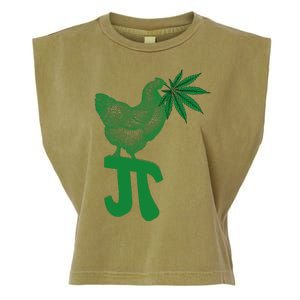 Chicken Pot Pie Pi Day Weed Pun Math Numbers March 3.14 Garment-Dyed Women's Muscle Tee