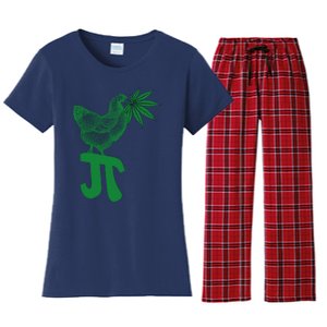 Chicken Pot Pie Pi Day Weed Pun Math Numbers March 3.14 Women's Flannel Pajama Set