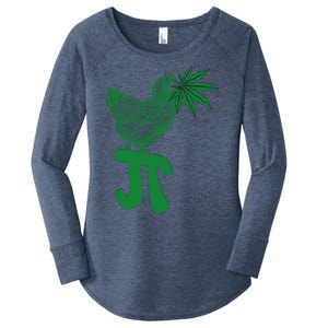 Chicken Pot Pie Pi Day Weed Pun Math Numbers March 3.14 Women's Perfect Tri Tunic Long Sleeve Shirt