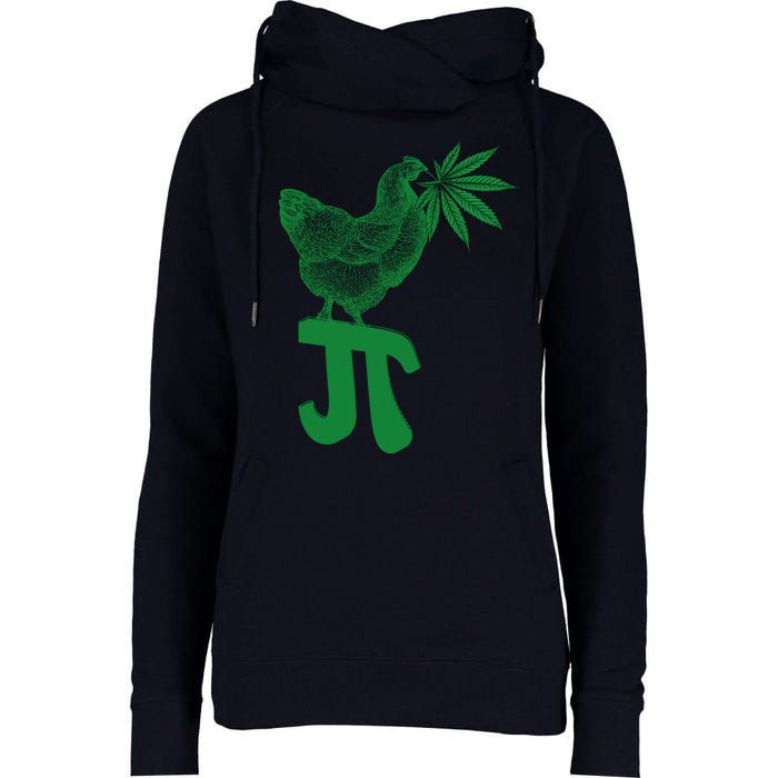 Chicken Pot Pie Pi Day Weed Pun Math Numbers March 3.14 Womens Funnel Neck Pullover Hood