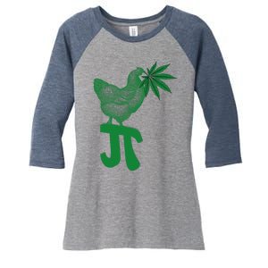 Chicken Pot Pie Pi Day Weed Pun Math Numbers March 3.14 Women's Tri-Blend 3/4-Sleeve Raglan Shirt