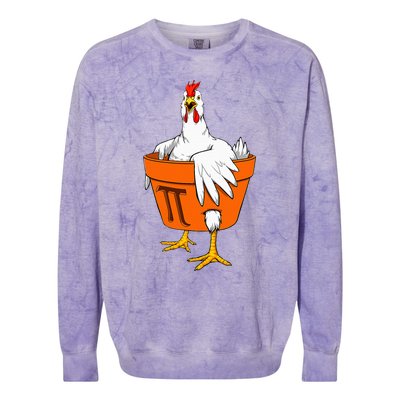 Chicken Pot PI Day Math Teacher Gift Colorblast Crewneck Sweatshirt