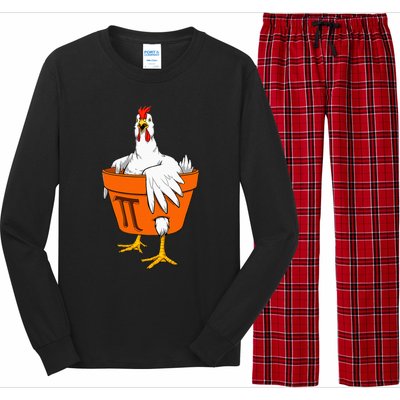 Chicken Pot PI Day Math Teacher Gift Long Sleeve Pajama Set