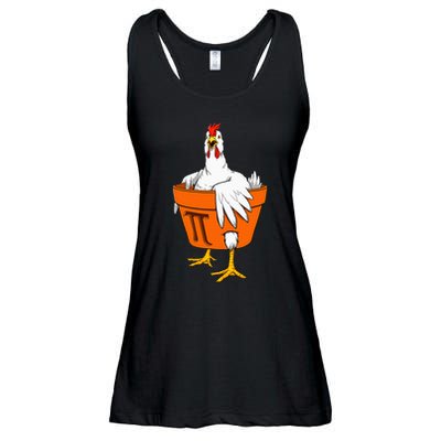 Chicken Pot PI Day Math Teacher Gift Ladies Essential Flowy Tank