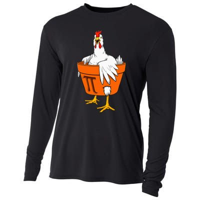 Chicken Pot PI Day Math Teacher Gift Cooling Performance Long Sleeve Crew