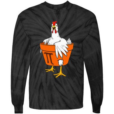 Chicken Pot PI Day Math Teacher Gift Tie-Dye Long Sleeve Shirt