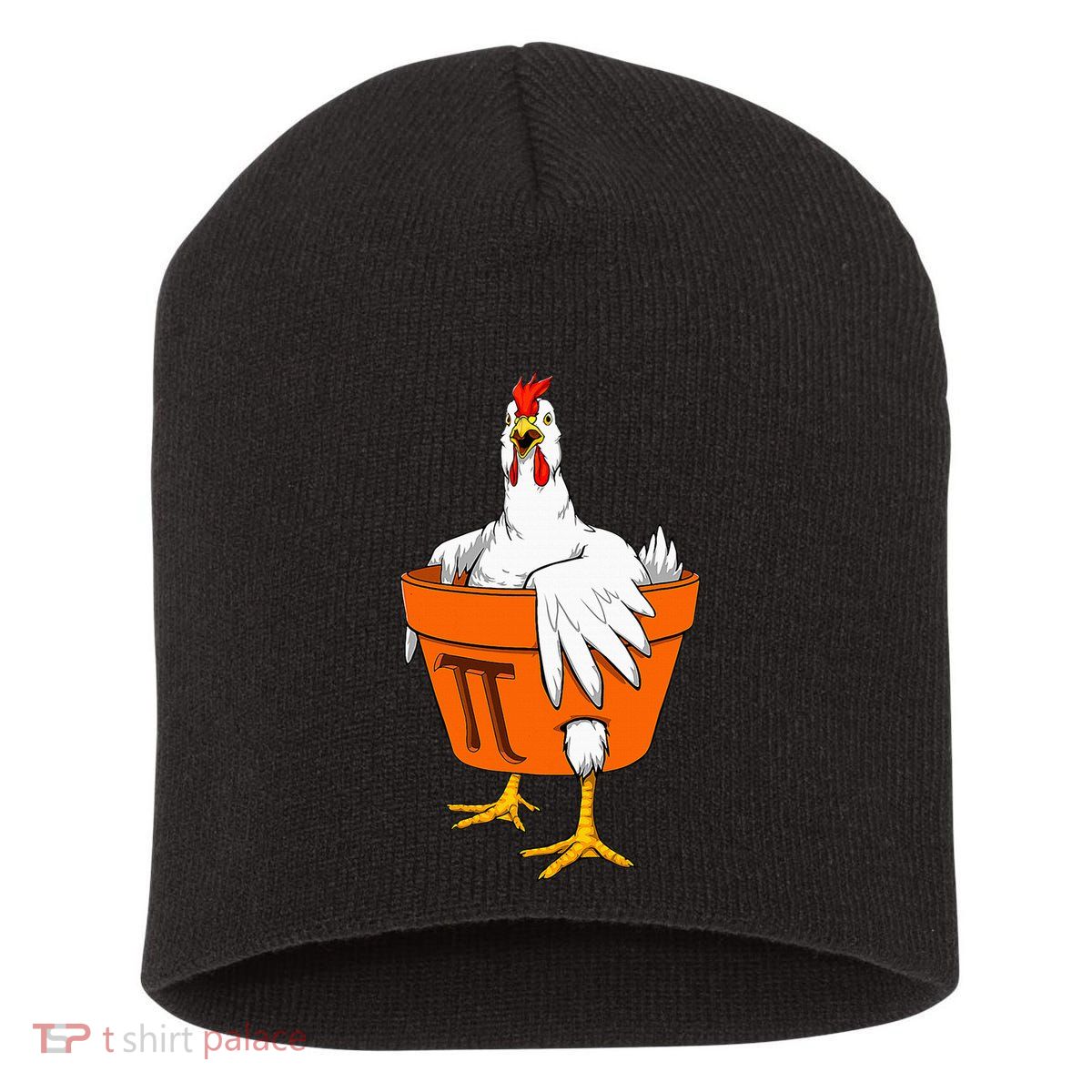 Chicken Pot PI Day Math Teacher Gift Short Acrylic Beanie