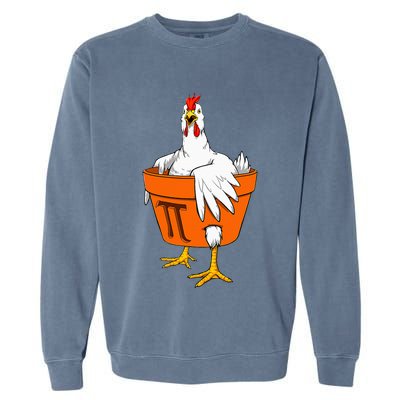 Chicken Pot PI Day Math Teacher Gift Garment-Dyed Sweatshirt