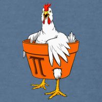 Chicken Pot PI Day Math Teacher Gift Garment-Dyed Sweatshirt