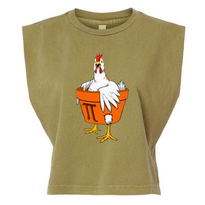 Chicken Pot PI Day Math Teacher Gift Garment-Dyed Women's Muscle Tee