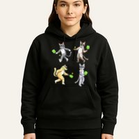Cats Playing Pickleball Hoodie
