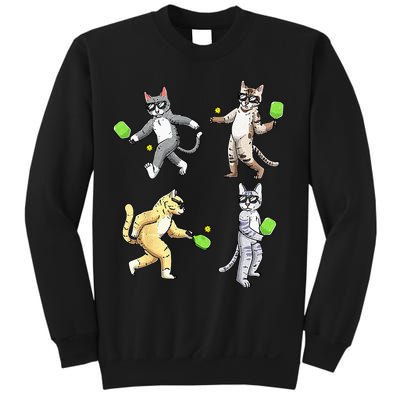 Cats Playing Pickleball Sweatshirt