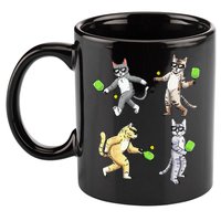 Cats Playing Pickleball 11oz C Handle Ceramic Mug
