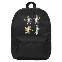 Cats Playing Pickleball 16 in Basic Backpack