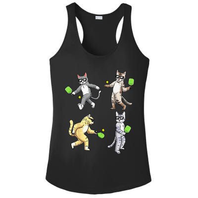 Cats Playing Pickleball Ladies PosiCharge Competitor Racerback Tank