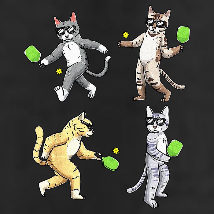 Cats Playing Pickleball 25L Jumbo Tote