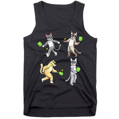 Cats Playing Pickleball Tank Top