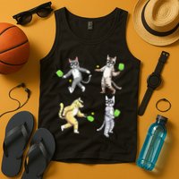 Cats Playing Pickleball Tank Top
