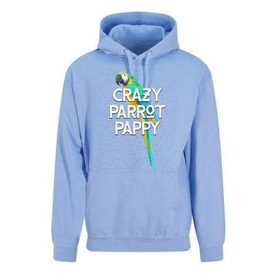 Crazy Parrot Pappy Animal Lover Dad Pet Lover Daddy Birthday Funny Gift Unisex Surf Hoodie