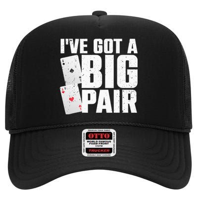 Cool Poker Player Design For Men Women Casino Lover Gambler High Crown Mesh Back Trucker Hat