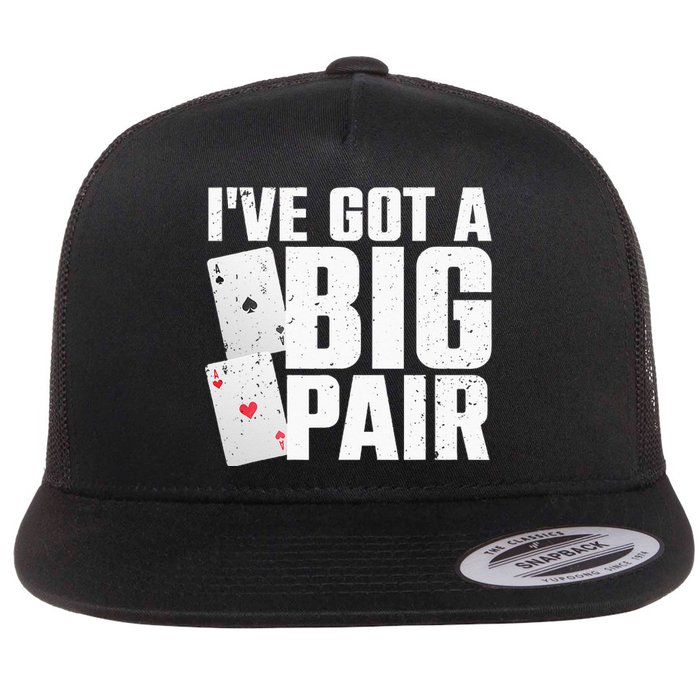 Cool Poker Player Design For Men Women Casino Lover Gambler Flat Bill Trucker Hat