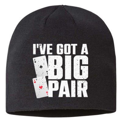 Cool Poker Player Design For Men Women Casino Lover Gambler Sustainable Beanie