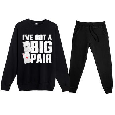 Cool Poker Player Design For Men Women Casino Lover Gambler Premium Crewneck Sweatsuit Set