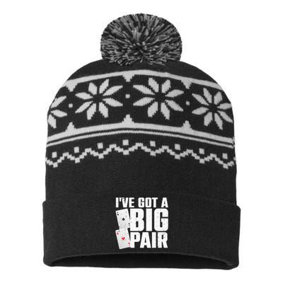 Cool Poker Player Design For Men Women Casino Lover Gambler USA-Made Snowflake Beanie