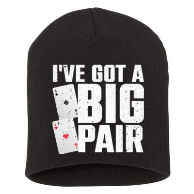 Cool Poker Player Design For Men Women Casino Lover Gambler Short Acrylic Beanie