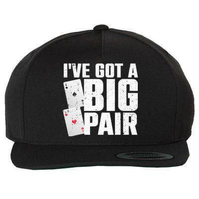 Cool Poker Player Design For Men Women Casino Lover Gambler Wool Snapback Cap