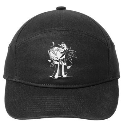 Chicken Pot Pie Pi Leaf Marijuana Cannabis Stoner 420 Weed 7-Panel Snapback Hat